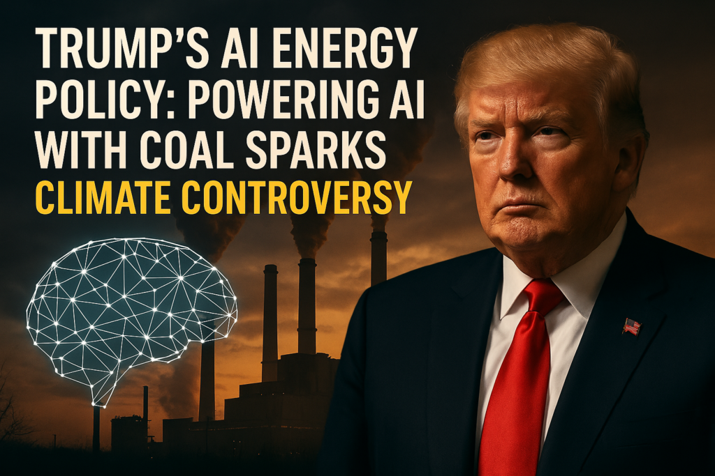 Trump’s AI Energy Policy Powering AI with Coal Sparks Climate Controversy